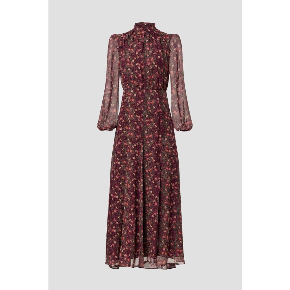 Saloni - Akina Wine Jacqui-B Dress - Size 0 View 5